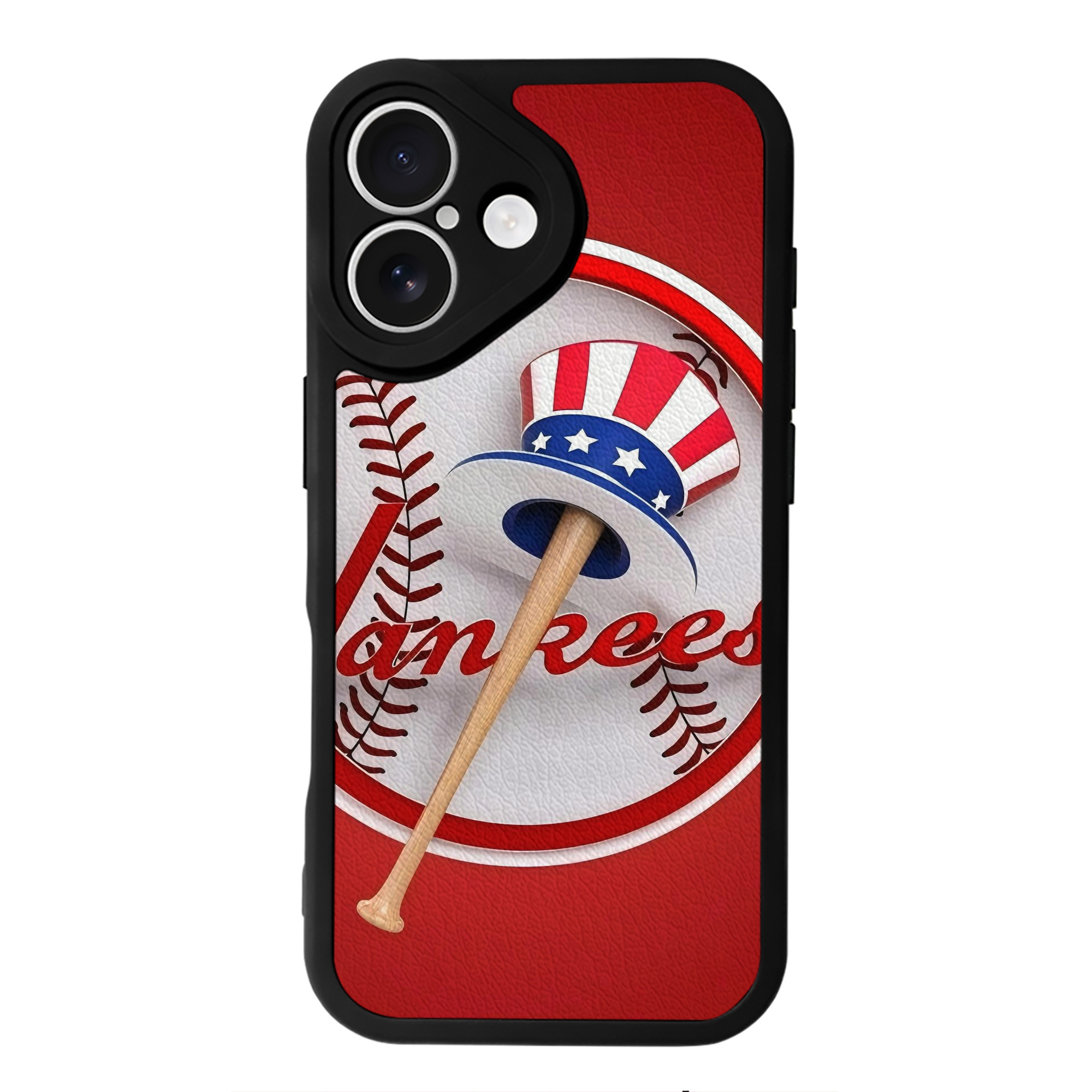 New York Yankees 120 IPhone 16 Silicone Leather Case – UV Print, Lambskin Texture – Perfect Fit, Wireless Charging Compatible, Scratch Resistant, Precise Cutouts – Stylish Protection For IPhone 16